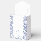 Elegant  rustiek Frans blauw bloemenbruiloft Bedankdoosjes (Open)