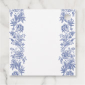 Elegant  rustiek Frans blauw bloemenbruiloft Bedankjes Labels (Achterkant)