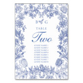 Elegant  rustiek Frans blauw bloemenbruiloft Kaart (Voorkant)