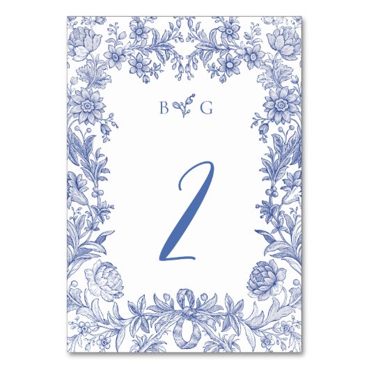 Elegant  rustiek Frans blauw bloemenbruiloft Kaart (Achterkant)