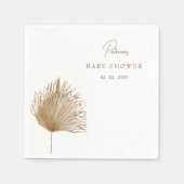 Elegant rustiek gedroogd Palm Boho Baby shower Servet (Voorkant)