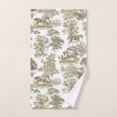Elegant rustiek goud beige paardentoilet bad handdoek (Handdoek)