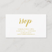 Elegant rustiek, gouden script, RSVP reageren Informatiekaartje (Voorkant)