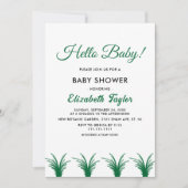 Elegant rustiek groen gras Boho Herfst Baby shower Kaart (Voorkant)