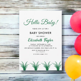 Elegant rustiek groen gras Boho Herfst Baby shower Kaart