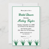 Elegant rustiek groen gras Boho Herfst Vrijgezelle Kaart (Voorkant)