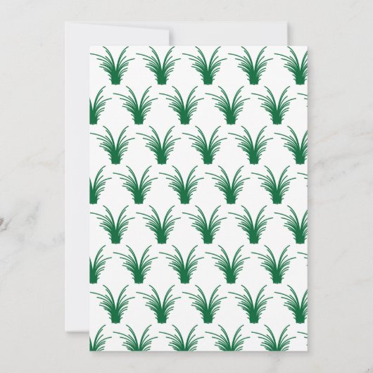 Elegant rustiek groen gras boho Lijst herfst bruil Kaart (Achterkant)