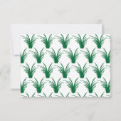 Elegant rustiek groen gras boho Lijst herfst bruil RSVP Kaartje (Achterkant)
