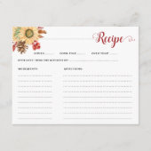 Elegant Rustiek Herfst Bloemen Vrijgezellenfeest R Informatiekaartje (Voorkant)