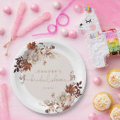 Elegant rustiek herfst vrijgezellenfeest papieren bordje (Feest)