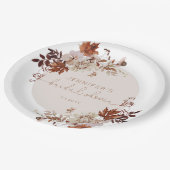 Elegant rustiek herfst vrijgezellenfeest papieren bordje (Gekanteld)