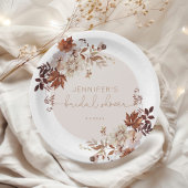 Elegant rustiek herfst vrijgezellenfeest papieren bordje