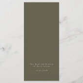 Elegant rustiek hert herfst jacht diner menu (Achterkant)