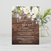 Elegant Rustiek Hout Champagne Floral Vrijgezellen Kaart (Staand voorkant)