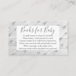 Elegant rustiek hout & grijs gewei boek aanvraag informatiekaartje