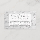 Elegant rustiek hout & grijs gewei boek aanvraag informatiekaartje (Voorkant)