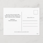 Elegant rustiek hout kerst familie 2 foto feestdagenkaart (Achterkant)