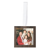 Elegant rustiek hout kerst familie 3 foto decoratie (Voorkant)