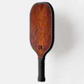 Elegant rustiek hout monogram pickleball paddle (Links)