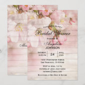 Elegant rustiek houten kersenbloesem Vrijgezellenf Kaart (Voorkant / Achterkant)