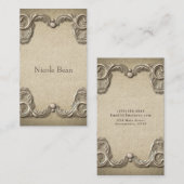 Elegant  rustiek jute kant Western stijlvol Visitekaartje (Voorkant / Achterkant)