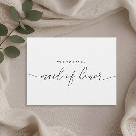 Elegant rustiek kant zal je mijn bruidsmeisje zijn uitnodiging briefkaart