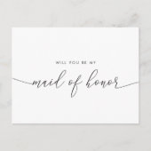 Elegant rustiek kant zal je mijn bruidsmeisje zijn uitnodiging briefkaart (Voorkant)