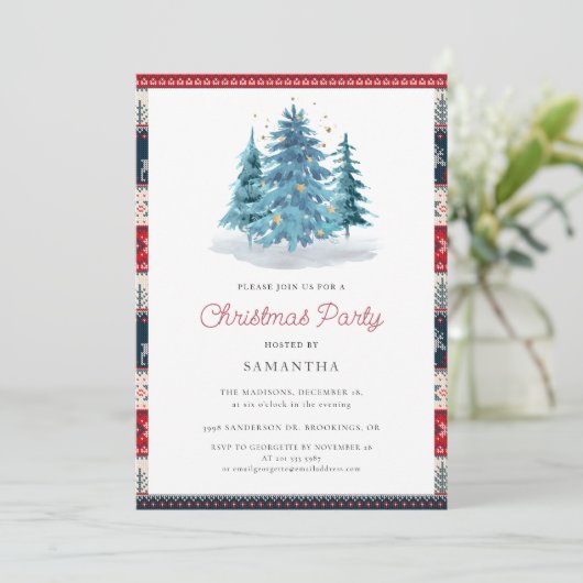 Elegant rustiek kerstfeest kaart (Staand voorkant)