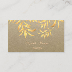 Elegant Rustiek, Kraft, Boomblad Visitekaartje