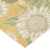 Elegant rustiek land bloemenzonnebloem korte tafelloper (Hoek)