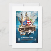 Elegant & Rustiek Modern Columbus Day uitnodiging (Voorkant)