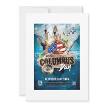 Elegant & Rustiek Modern Columbus Day uitnodiging