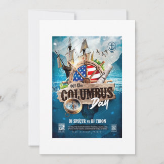 Elegant & Rustiek Modern Columbus Day uitnodiging