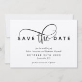 Elegant, rustiek Modern Save the Date, Kraft Date (Voorkant)