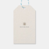 Elegant rustiek Noel kerst label | Moderne vakanti Cadeaulabel (Achterkant)