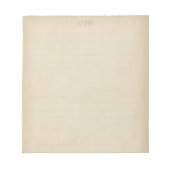 Elegant Rustiek Oud Papier Initiaal Lined Notitieblok (Voorkant)