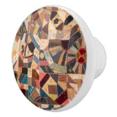 Elegant rustiek patchwork quiltpatroon keramische knop (Rechts)