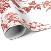 Elegant  rustiek rood paard bloementoilet cadeaupapier (Rol Hoek)