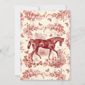 Elegant  rustiek rood paard bloementoilet kaart (Voorkant)