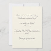 Elegant rustiek rood paard bloementoilet kaart (Achterkant)