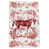 Elegant  rustiek rood paard bloementoilet medium cadeauzakje (Voorkant)