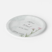 Elegant Rustiek Roze Poppy Bloemen Papier Bord (Gekanteld)
