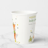 Elegant rustiek schattig bos leuk vos Baby shower Papieren Bekers (Rechts)