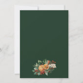 Elegant rustiek Sinaasappel en dennen kerstfeest Kaart (Achterkant)