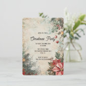 Elegant rustiek vintage kerstfeest kaart (Staand voorkant)