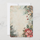 Elegant rustiek vintage kerstfeest kaart (Achterkant)