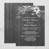 Elegant rustiek Vrijgezellenfeest. Grijze houten s Kaart (Voorkant / Achterkant)