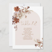 Elegant Rustieke Herfst Tafel Zitting Kaart (Voorkant)