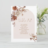 Elegant Rustieke Herfst Tafel Zitting Kaart (Staand voorkant)