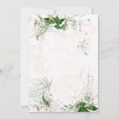 Elegant Rustieke Roze Aquarel Verlovingsfeest Kaart (Achterkant)